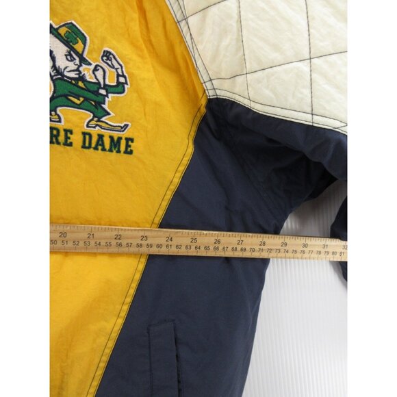 VINTAGE Notre Dame Fighting Irish Jacket XL Starter Puffer Coat 90s * - Picture 9 of 16